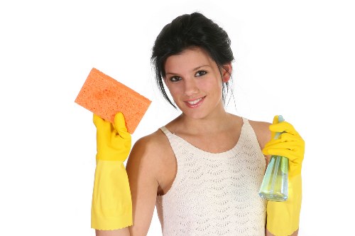 Commercial cleaning team servicing office spaces in W1T