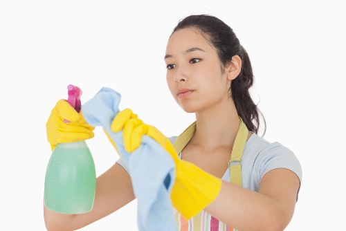 Local cleaning team working in a W1T apartment building
