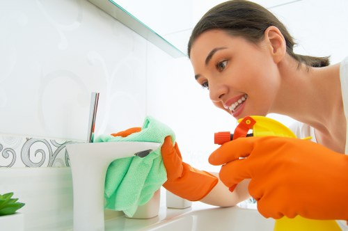Detailed bathroom cleaning during a W1T one off cleaning visit