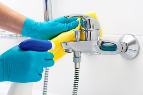 Deep cleaning equipment used on busy office carpets in W1T